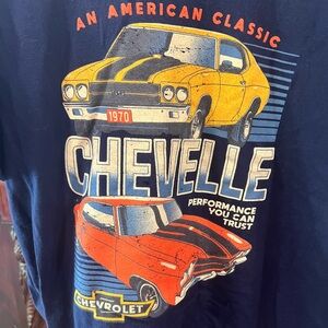 Hybrid Apparel Chevy Chevrlle Tee with Yellow & Orange Cars